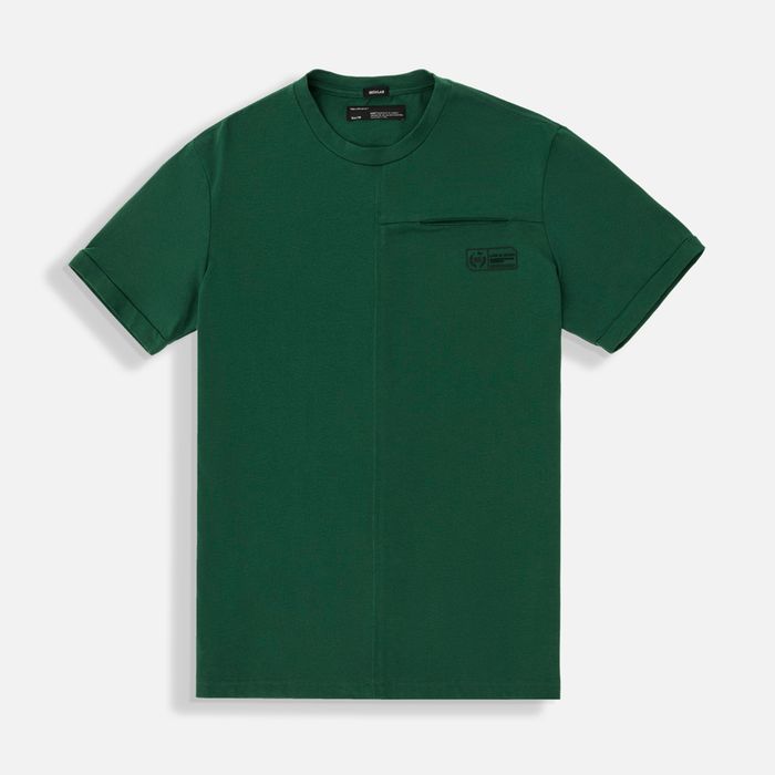 Camiseta Manga Corta Color Verde Para Hombre