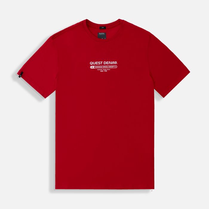 Camiseta Estampado Localizado Color Rojo Para Hombre