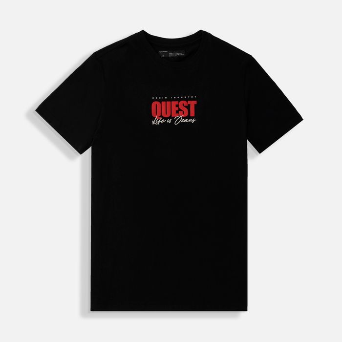 Camiseta Estampado Localizado Color Negro Para Hombre