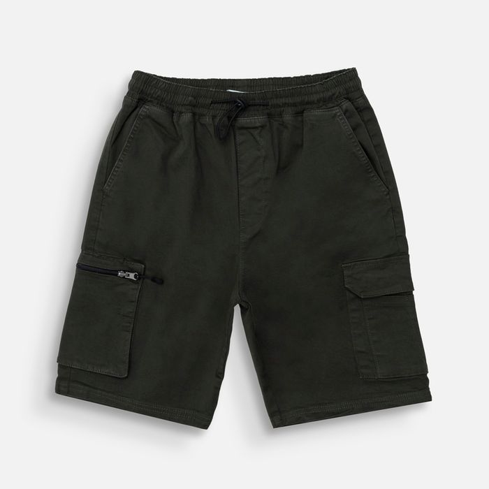 Bermuda Cargo Color Verde Militar Para Hombre