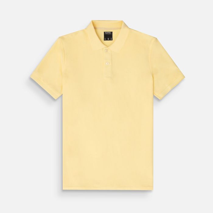 Polo Slim Color Banana Palido Para Hombre
