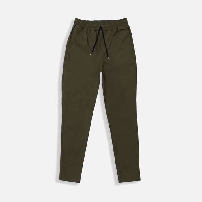 Pantalon Jogg Color Verde Militar Para Hombre
