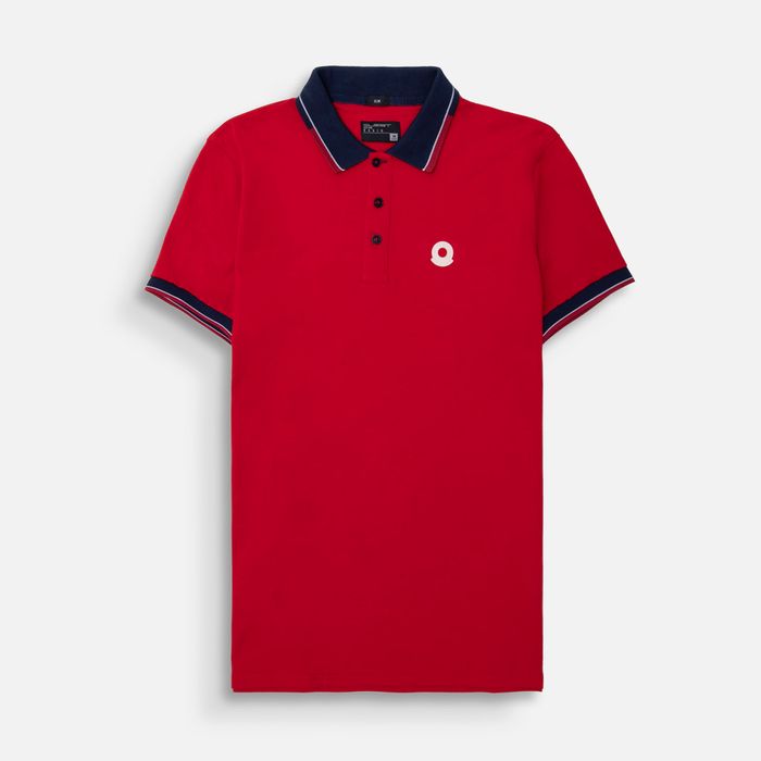Polo Manga Corta Color Rojo Para Hombre