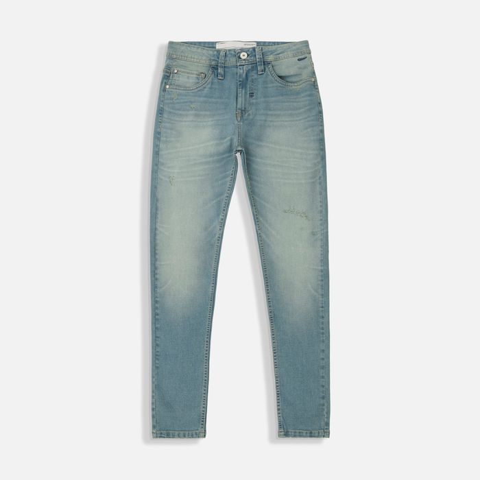 Jean Skinny Color Azul Claro Para Hombre