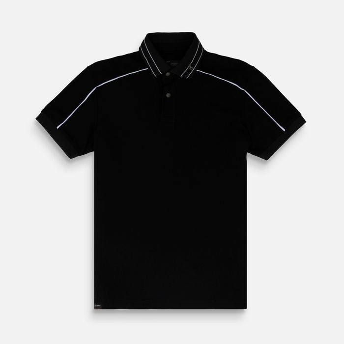 Polo Manga Corta Color Negro Para Hombre