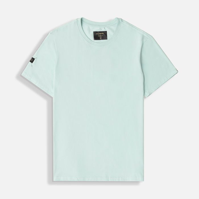 Camiseta Premium Manga Corta Color Verde Menta Empolvado Para Hombre