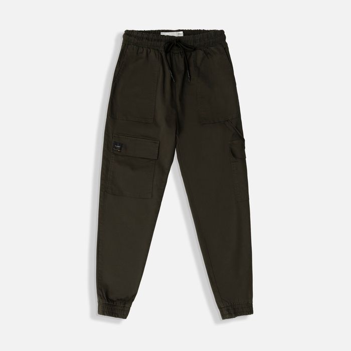 Pantalon Cargo Color Verde Militar Para Hombre