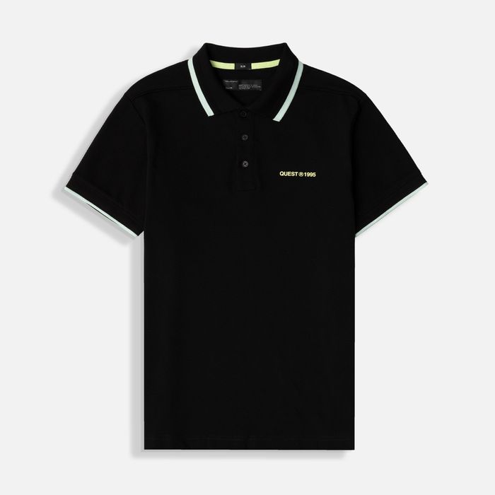 Polo Manga Corta Color Negro Para Hombre