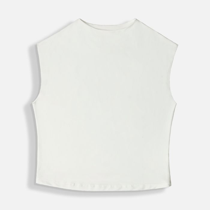 Camiseta Manga Sisa Color Ivory Para Mujer
