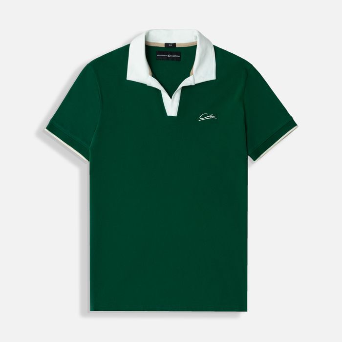 Polo Manga Corta Color Verde Para Hombre
