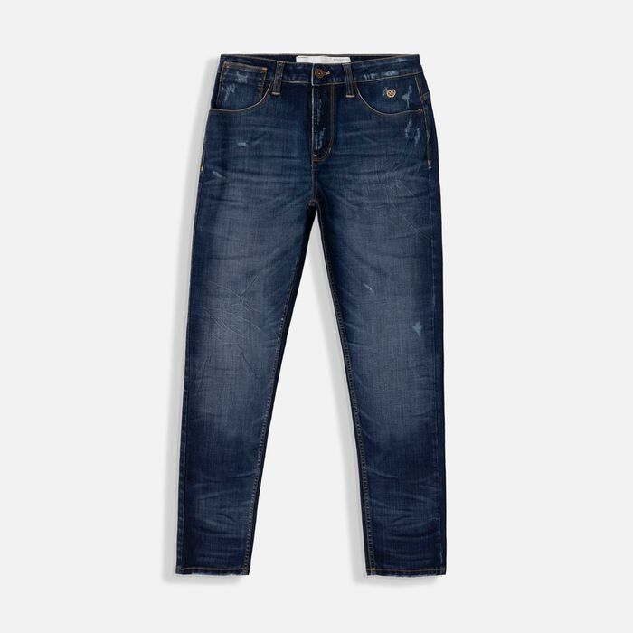 Jean Slim Color Azul Industry Para Hombre