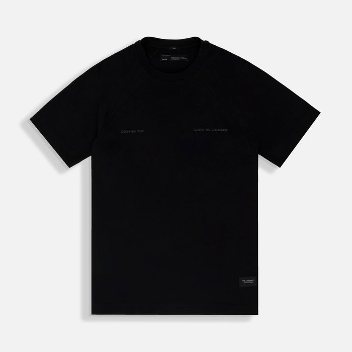 Camiseta Manga Corta Color Negro Para Hombre