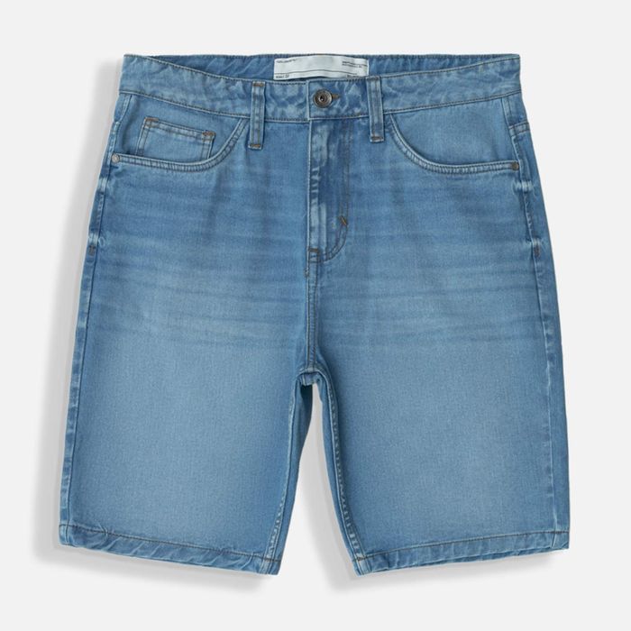 Bermuda 5 Bolsillos Color Azul Claro Para Hombre