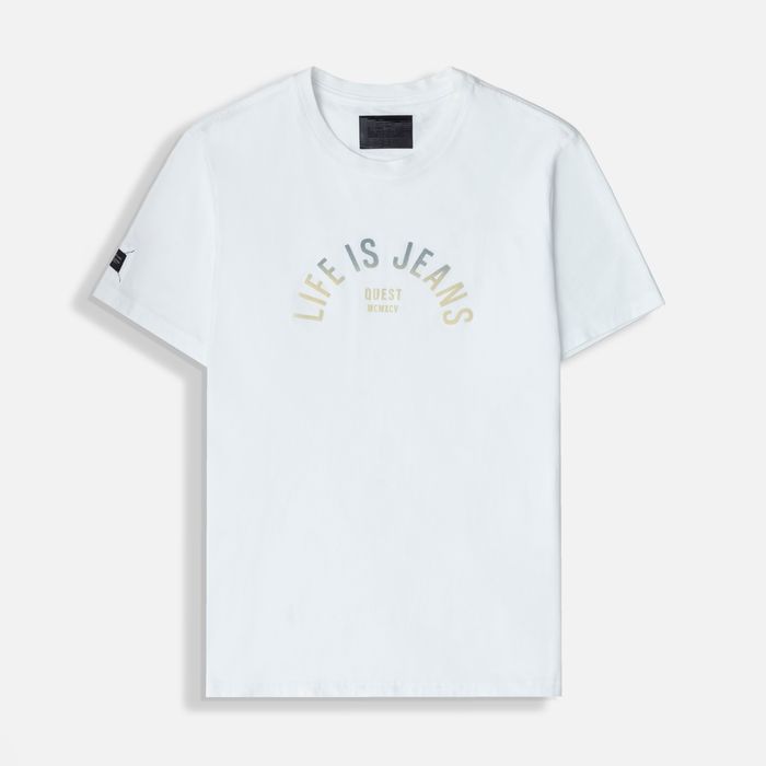 Camiseta Premium Manga Corta Color Blanco Para Hombre