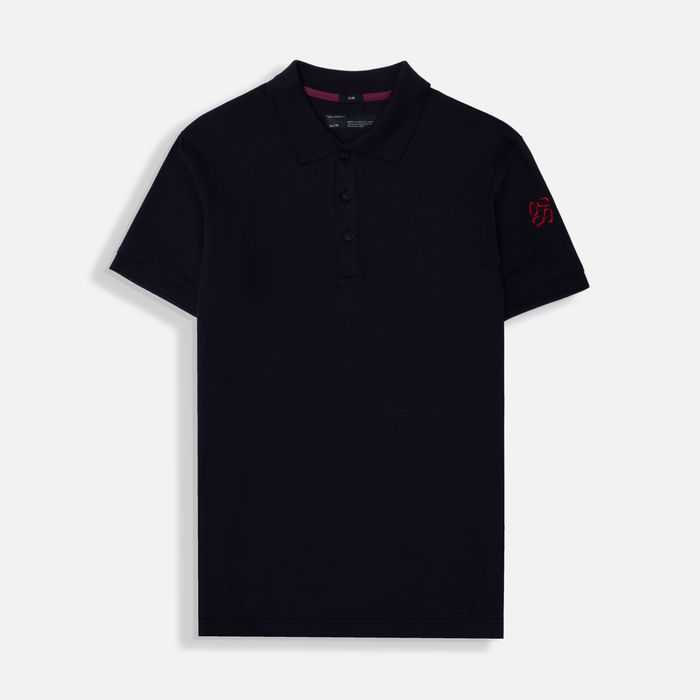 Polo Manga Corta Color Azul Noche Para Hombre