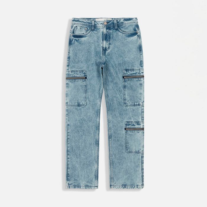 Jean Loose Color Azul Medio Para Hombre