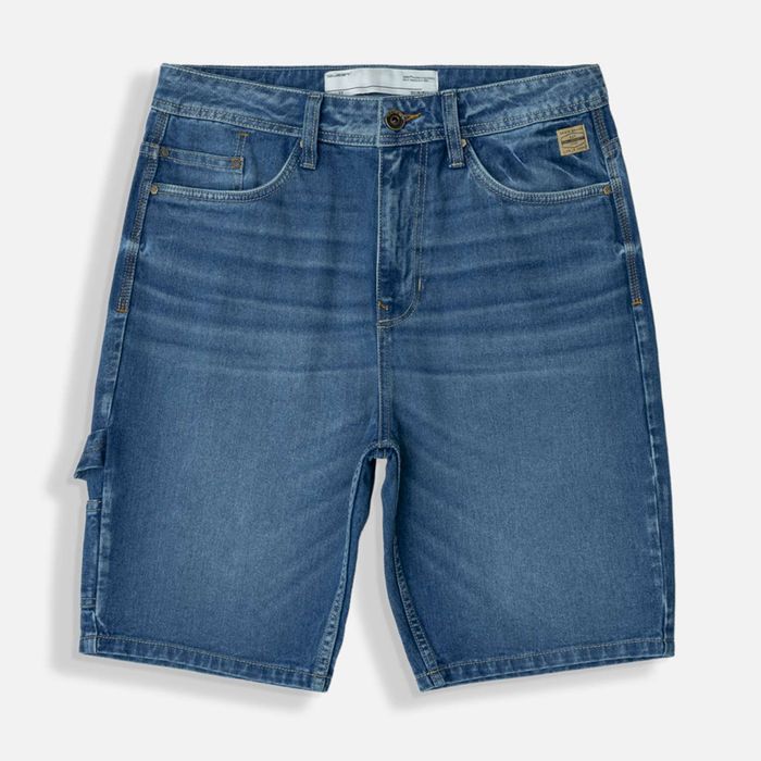 Bermuda 5 Bolsillos Color Azul Medio Para Hombre