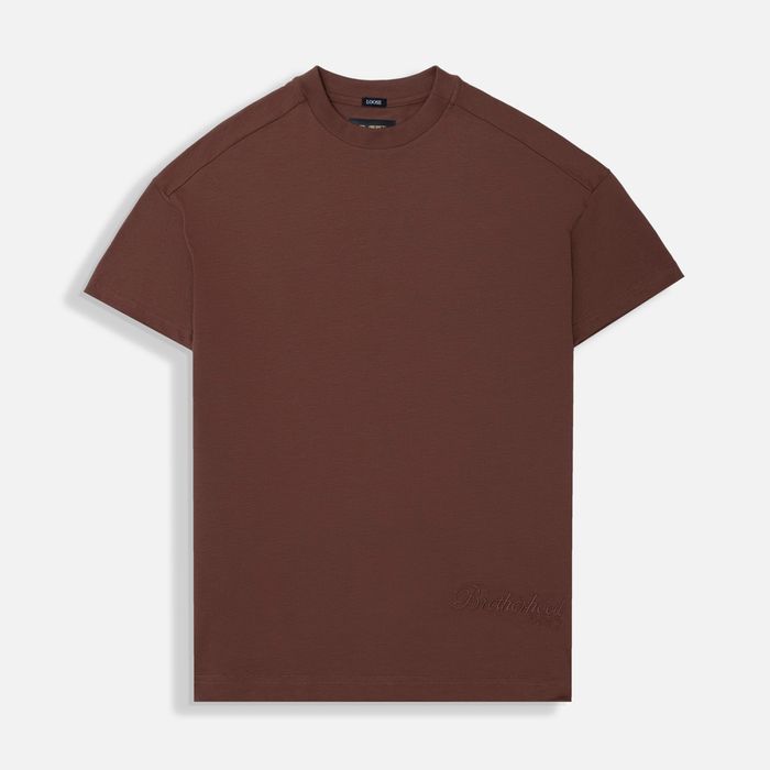 Camiseta Manga Corta Color Brunette Para Hombre