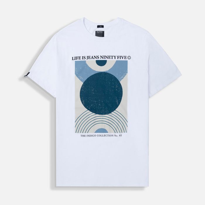 Camiseta Estampado Localizado Color Blanco Para Hombre