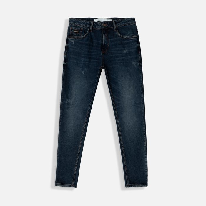 Jean Skinny Color Azul Oscuro Para Hombre