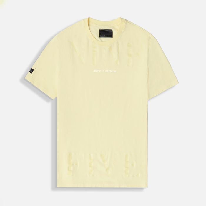 Camiseta Premium Manga Corta Color Banana Palido Para Hombre