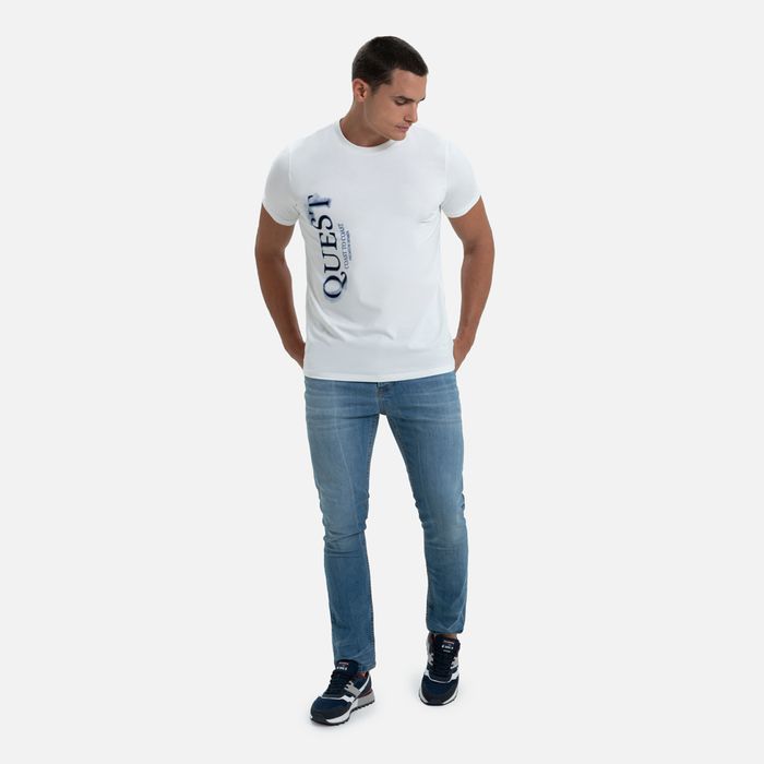 Jean Slim Color Azul Medio Para Hombre
