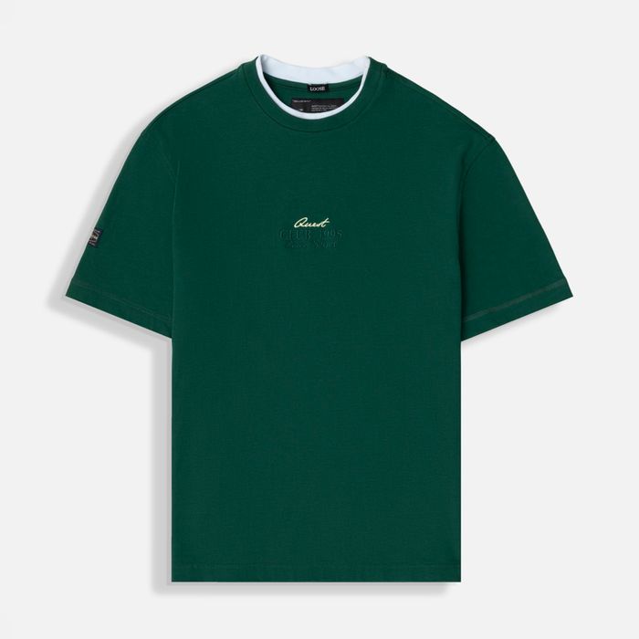Camiseta Manga Corta Color Verde Para Hombre