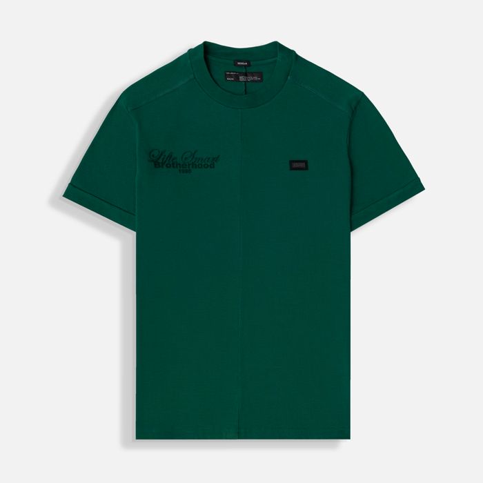 Camiseta Manga Corta Color Verde Para Hombre