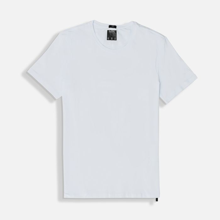 Camiseta Unicolor Color Blanco optico Para Hombre