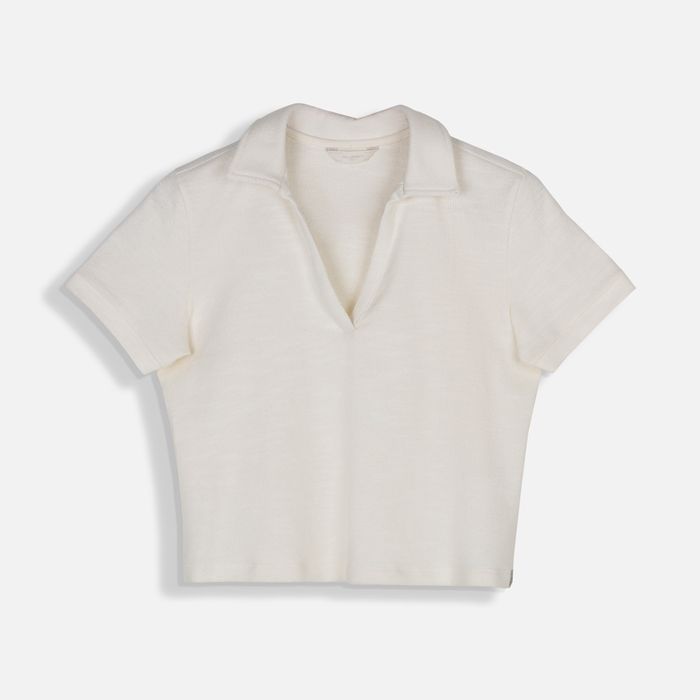 Camiseta Manga Corta Color Ivory Para Mujer