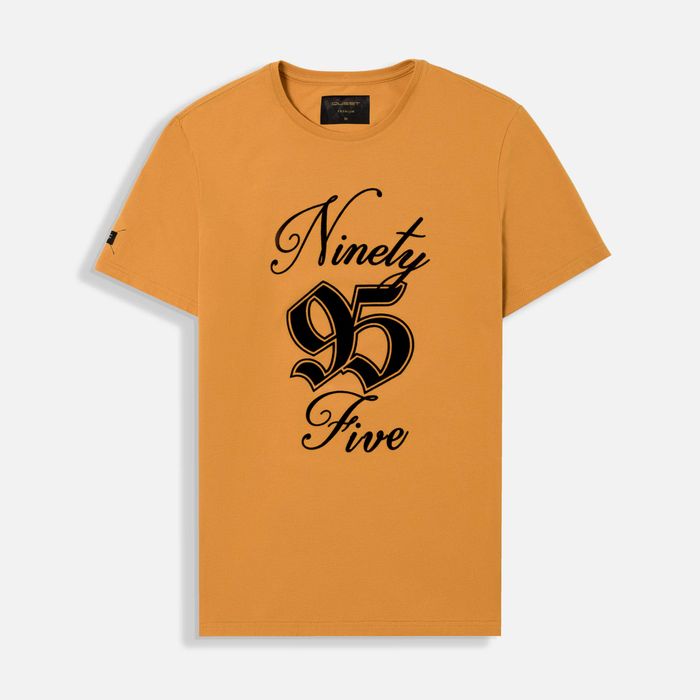 Camiseta Premium Manga Corta Color Mostaza Para Hombre