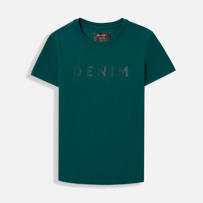 Camiseta Premium Manga Corta Color Verde Tormenta Para Mujer