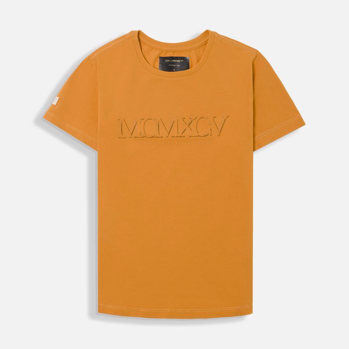 Camiseta Premium Manga Corta Color Mostaza Para Mujer