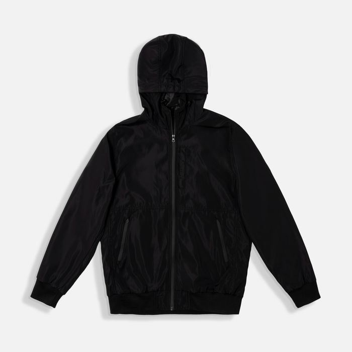 Chaqueta Rompevientos Color Negro Para Hombre