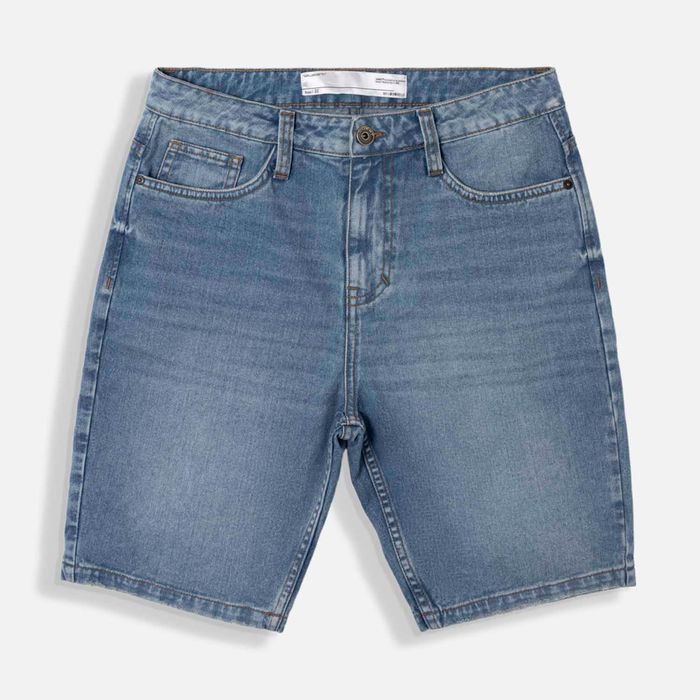Bermuda 5 Bolsillos Color Azul Medio Para Hombre