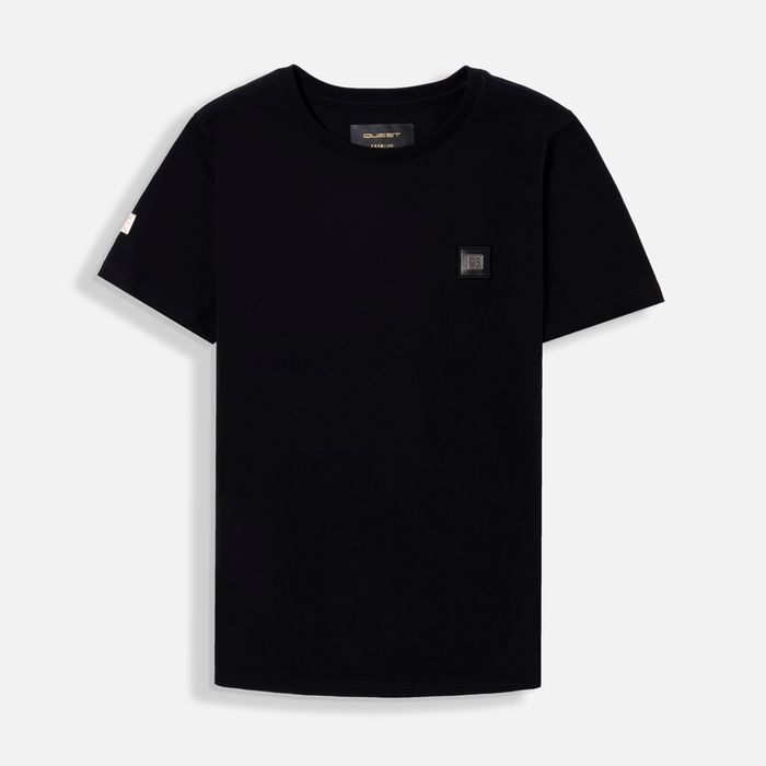 Camiseta Premium Manga Corta Color Negro Para Mujer