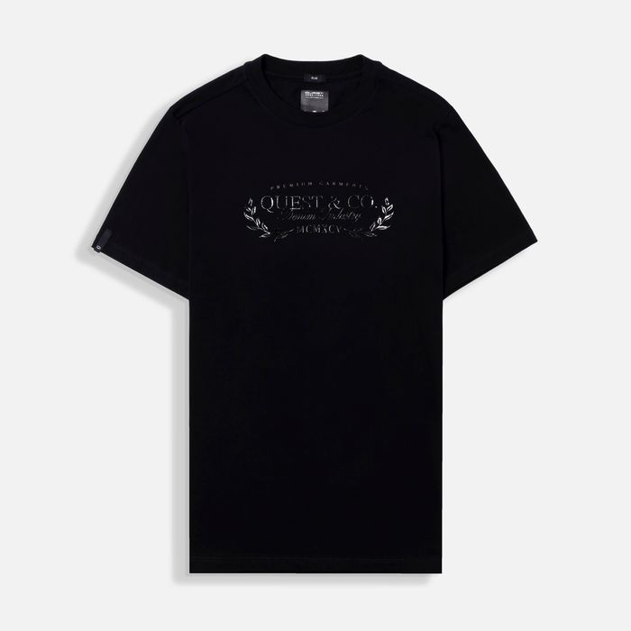 Camiseta Estampado Localizado Color Negro Para Hombre